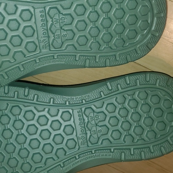 Joybees Unisex Green Cozy Lined Sz. M‎ (8) W (10) Faux Shearling Clogs Slippers - Picture 7 of 8